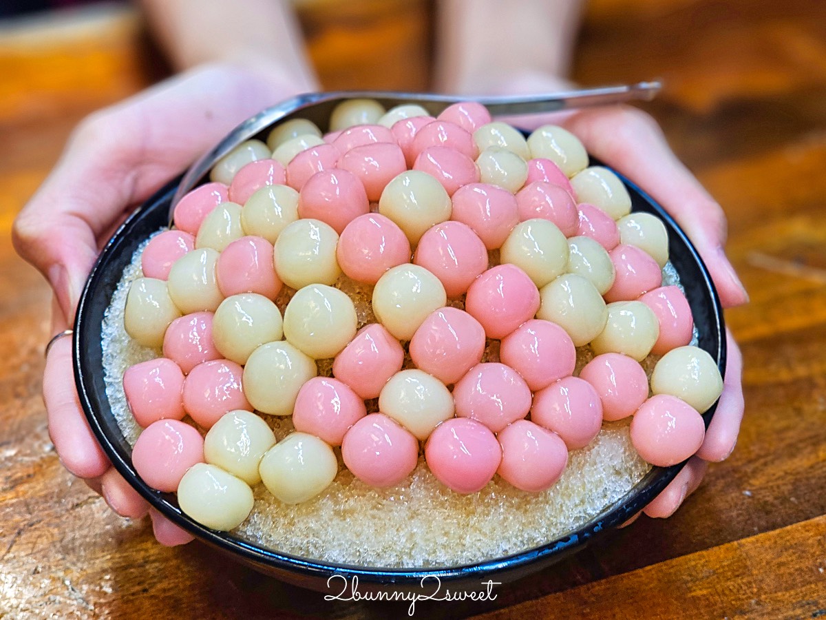 台南美食「阿川粉圓」超萌湯圓小山刨冰～海安路必吃排隊美食阿川古早味粉圓冰 @兔兒毛毛姊妹花