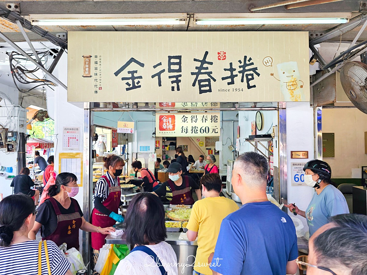 台南美食「金得春捲」國華街永樂市場必吃現包潤餅捲，9種配料好澎湃，8種甜度任選 @兔兒毛毛姊妹花