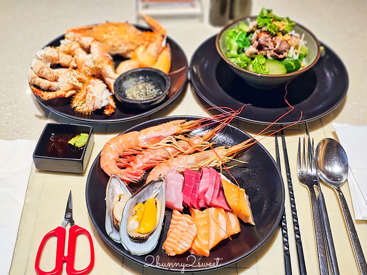 台北吃到飽「台北國泰萬怡酒店MJ Kitchen自助餐廳」免千元 buffet 無限吃生食級天使紅蝦、雪蟹 @兔兒毛毛姊妹花