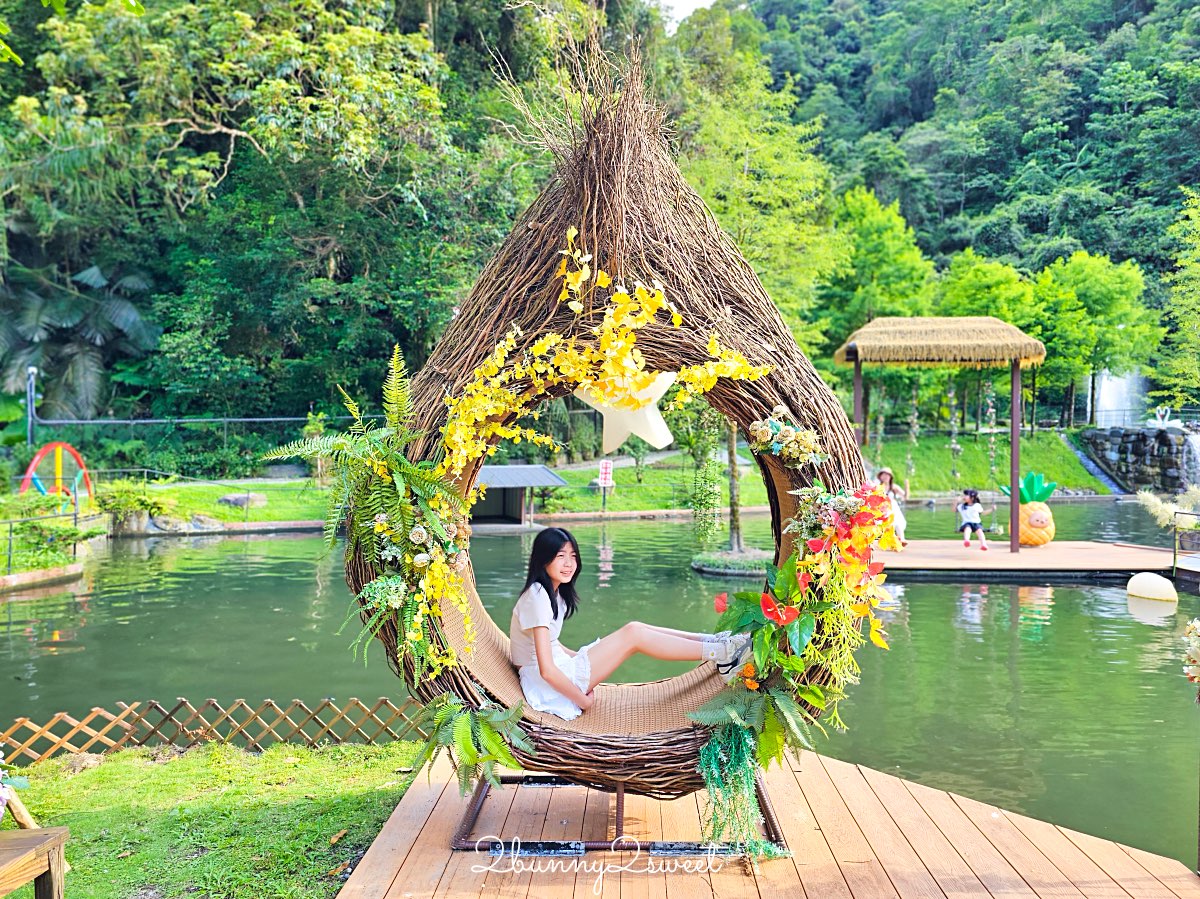 宜蘭景點【鳳梨屋水上莊園】水上鞦韆、湖畔咖啡、鳳梨泳池，也有豪華露營、度假小屋 @兔兒毛毛姊妹花
