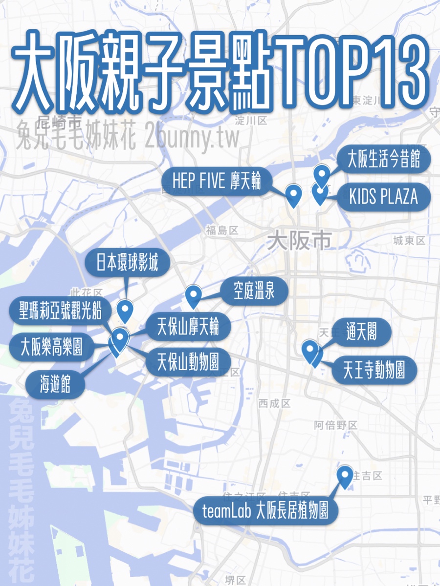2025大阪親子景點TOP13推薦～大阪親子遊必訪遊樂園、水族館、動物園、室內景點 @兔兒毛毛姊妹花