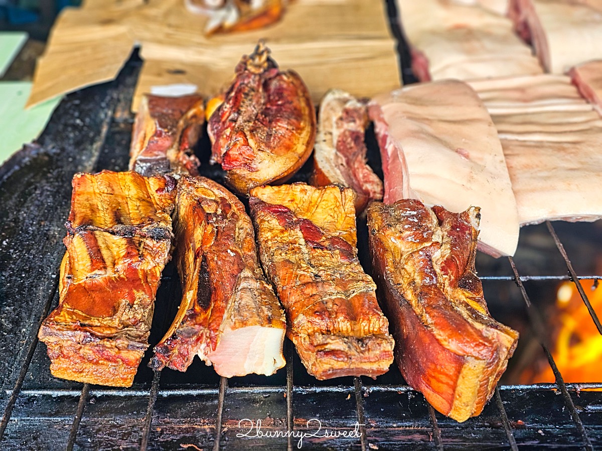 沙巴美食【煙燻山豬肉】Sinalau Bakas Himbaan Bongol 神山一日遊昆達山必吃在地美食 @兔兒毛毛姊妹花