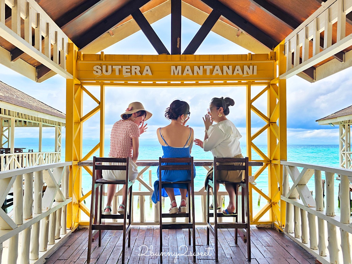 沙巴美人魚島跳島住宿【絲綢美人魚飯店 Sutera at Mantanani】海景小木屋/水上活動/一泊三食開箱 @兔兒毛毛姊妹花