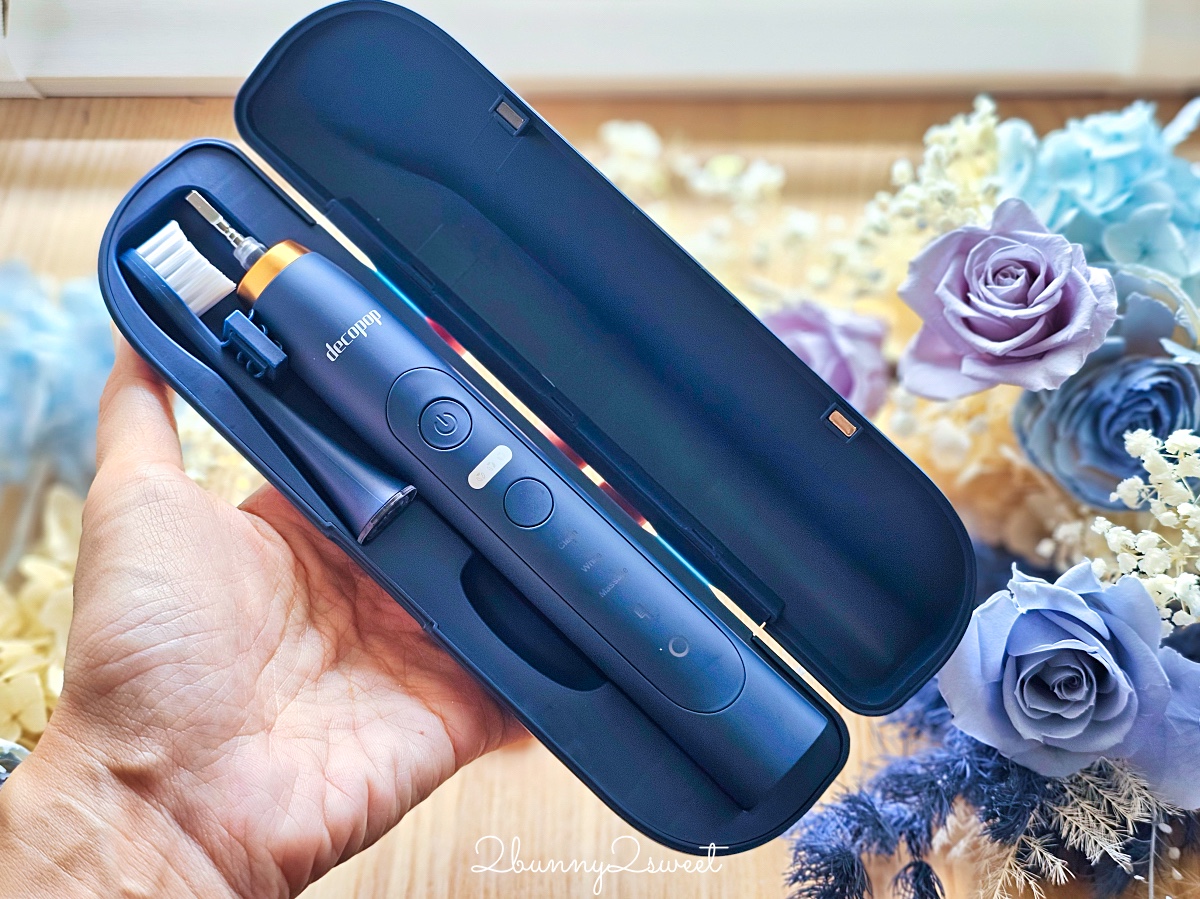 正在牙齒矯正+牙周敏感也能安心使用的音波牙刷【decopop 靚白Pro DP-602】實測心得 @兔兒毛毛姊妹花