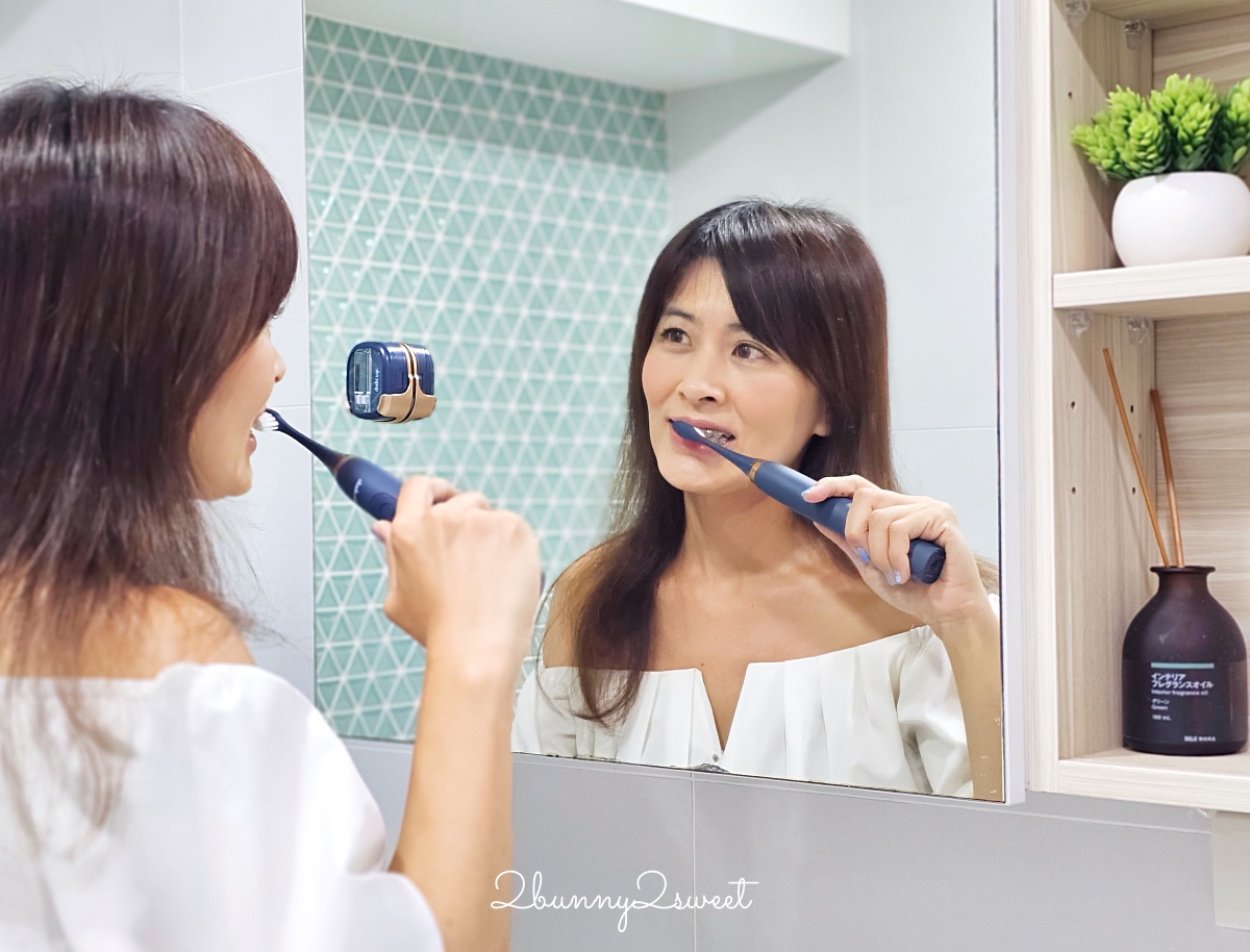 正在牙齒矯正+牙周敏感也能安心使用的音波牙刷【decopop 靚白Pro DP-602】實測心得 @兔兒毛毛姊妹花