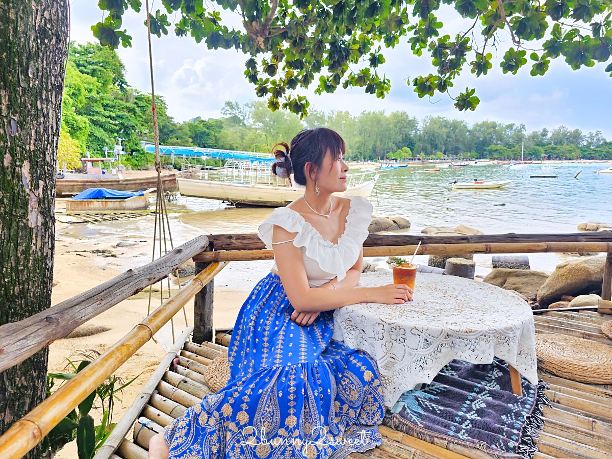 普吉島海景咖啡推薦｜Coming Home Cafe &#038; Seaside：沙灘鞦韆＋竹編露台超chill美拍空間 @兔兒毛毛姊妹花