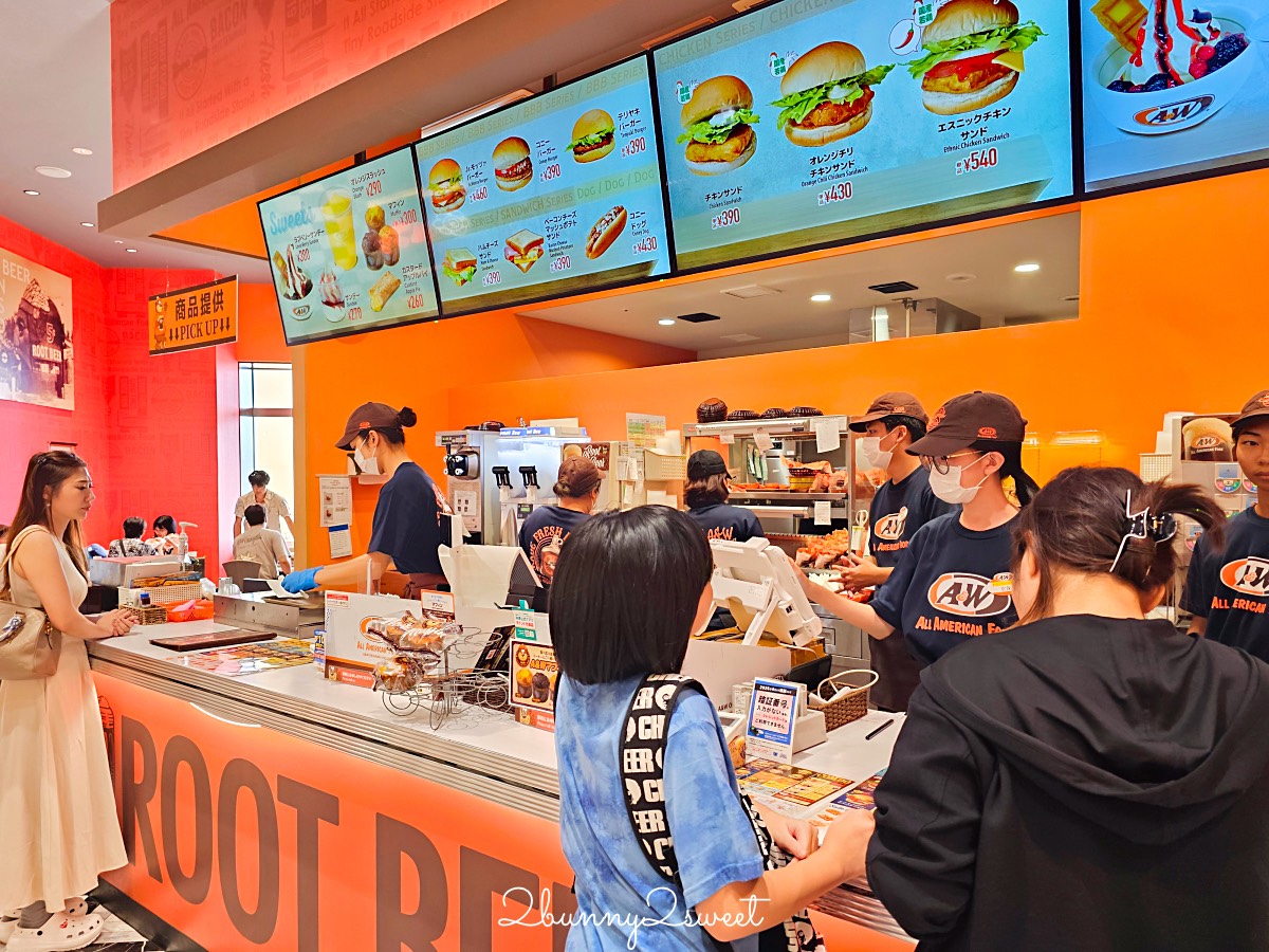 沖繩必吃【A&W】沖繩限定速食品牌，人氣NO.1漢堡、螺旋薯條、沙士必點攻略 @兔兒毛毛姊妹花