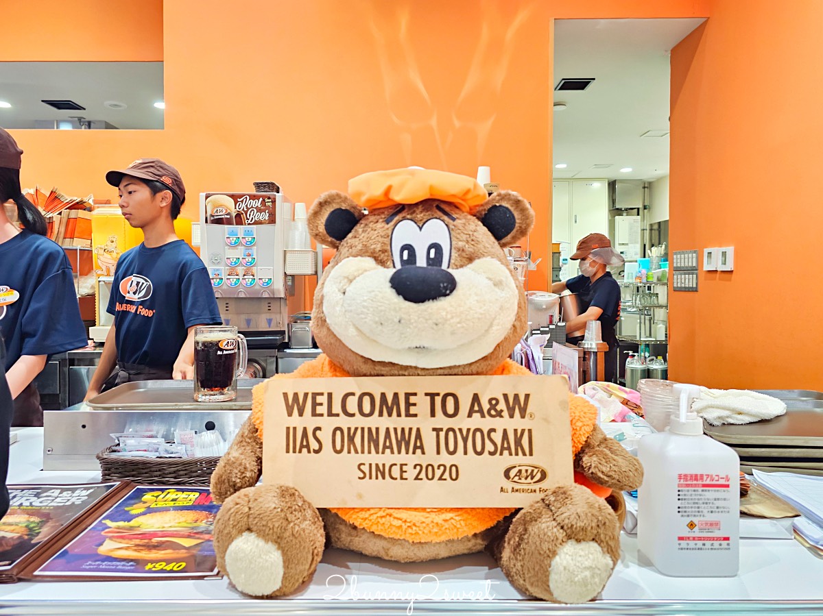 沖繩必吃【A&W】沖繩限定速食品牌，人氣NO.1漢堡、螺旋薯條、沙士必點攻略 @兔兒毛毛姊妹花