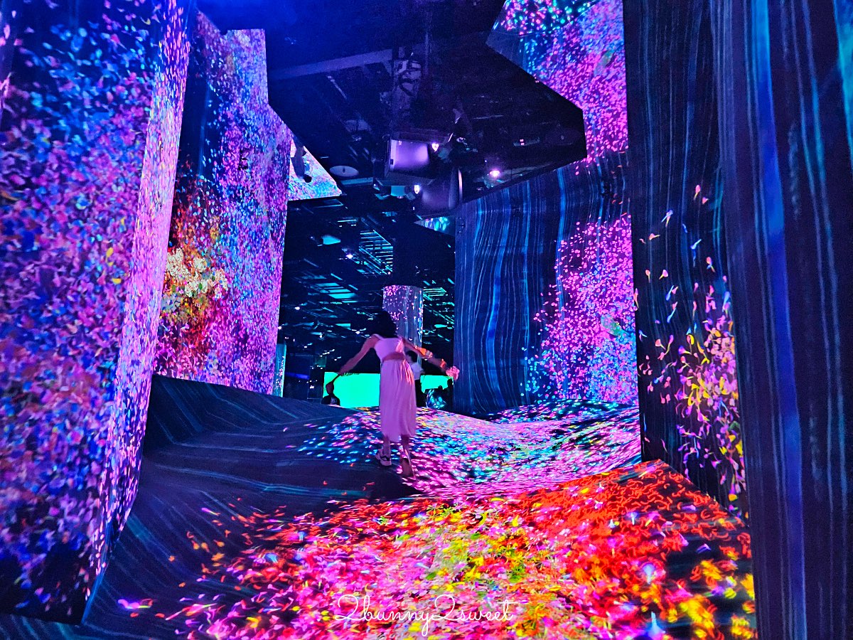 【沖繩 teamLab 未來園】沉浸式光影藝術親子樂園、雨天也能玩的室內景點 @兔兒毛毛姊妹花