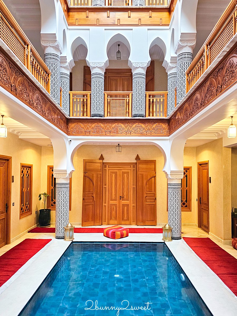 摩洛哥住宿【Riad Atlas Palace & Spa】馬拉喀什老城中心的摩洛哥庭院式旅宿奢華體驗 @兔兒毛毛姊妹花