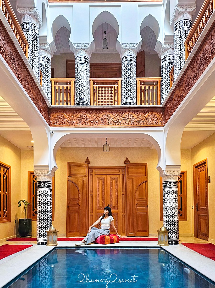 摩洛哥住宿【Riad Atlas Palace & Spa】馬拉喀什老城中心的摩洛哥庭院式旅宿奢華體驗 @兔兒毛毛姊妹花