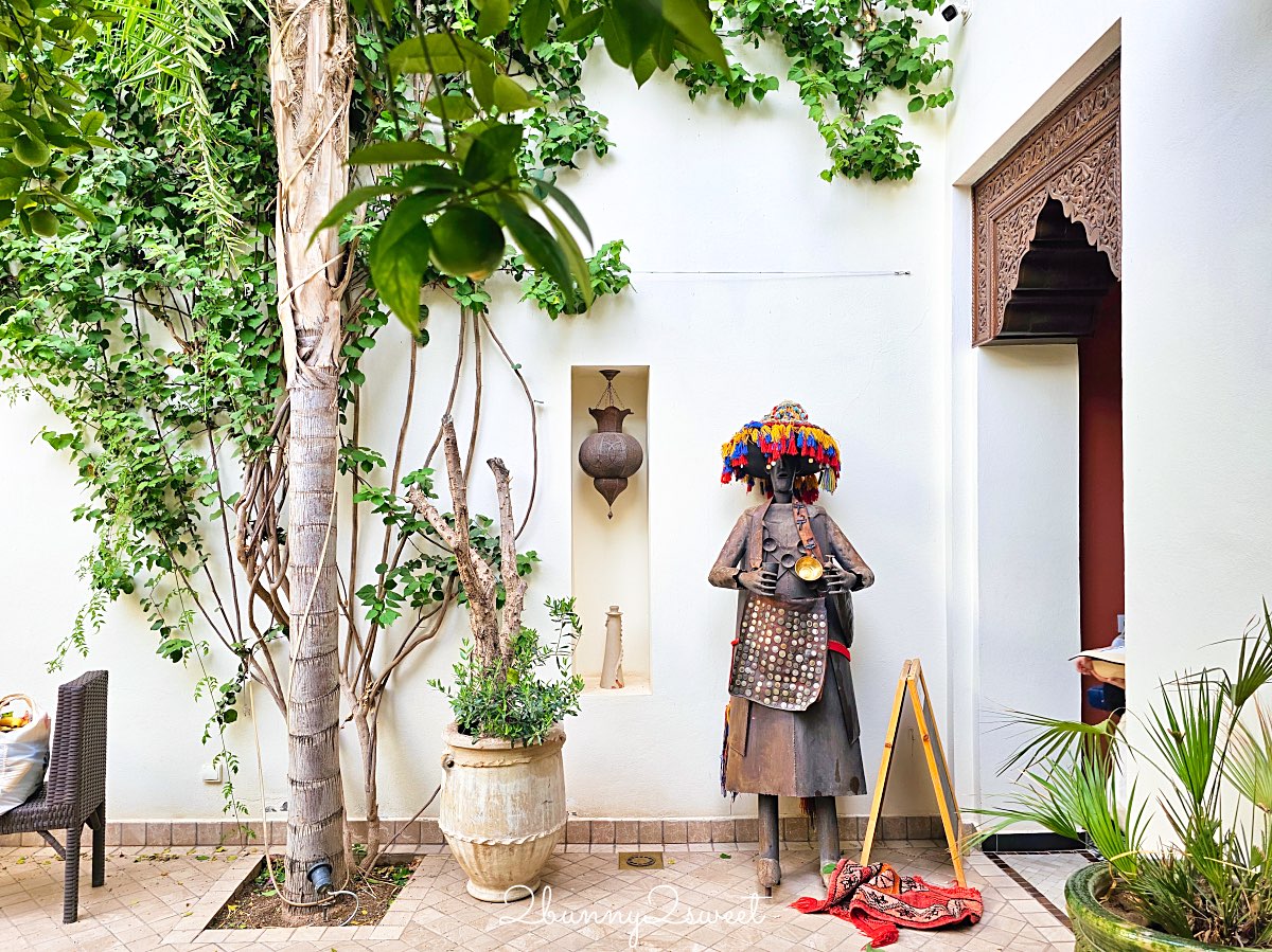 摩洛哥住宿【Riad Les Remparts de La Kasbah】馬拉喀什老城區絕美花園傳統庭院旅館 @兔兒毛毛姊妹花