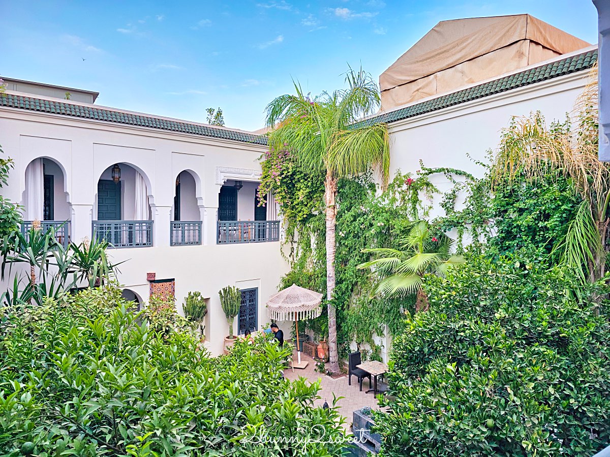 摩洛哥住宿【Riad Les Remparts de La Kasbah】馬拉喀什老城區絕美花園傳統庭院旅館 @兔兒毛毛姊妹花