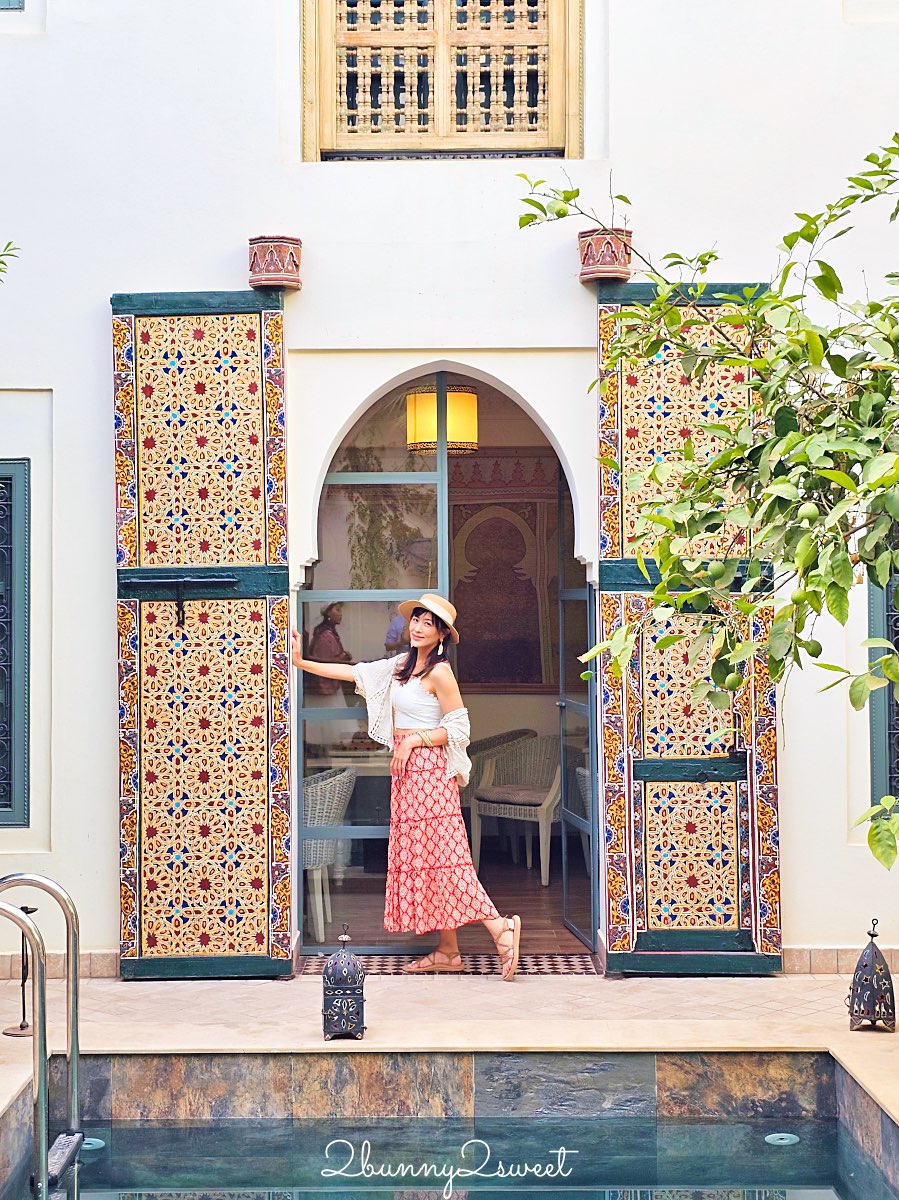 摩洛哥住宿【Riad Les Remparts de La Kasbah】馬拉喀什老城區絕美花園傳統庭院旅館 @兔兒毛毛姊妹花