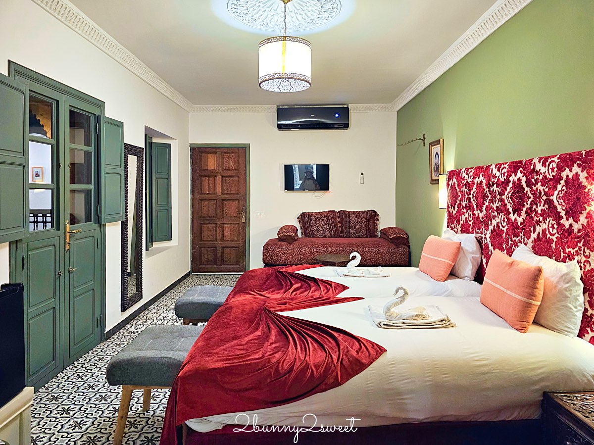 摩洛哥住宿【Riad Les Remparts de La Kasbah】馬拉喀什老城區絕美花園傳統庭院旅館 @兔兒毛毛姊妹花