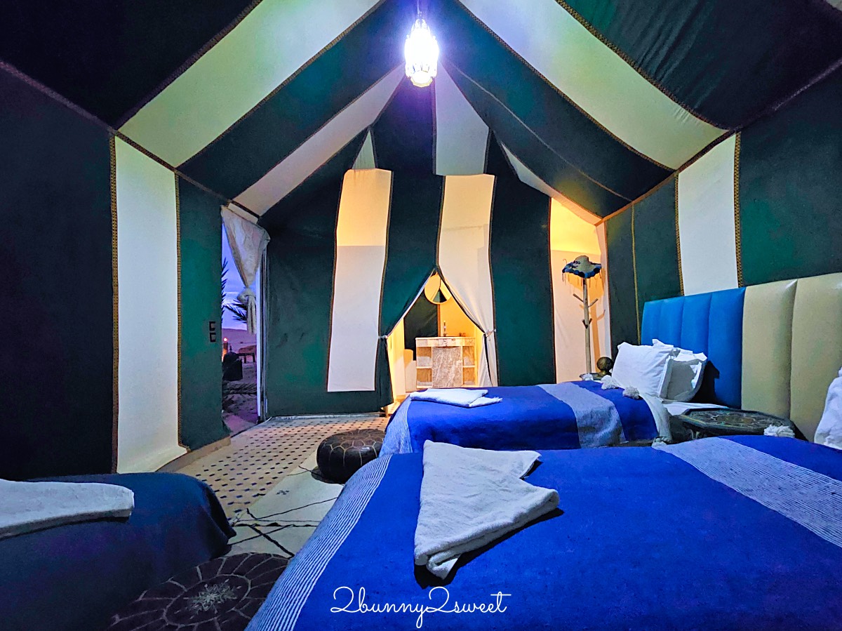 摩洛哥【撒哈拉魔力奢華帳篷營區 Sahara magic Luxury Camp】獨立衛浴、冷暖氣豪華沙漠帳篷開箱 @兔兒毛毛姊妹花