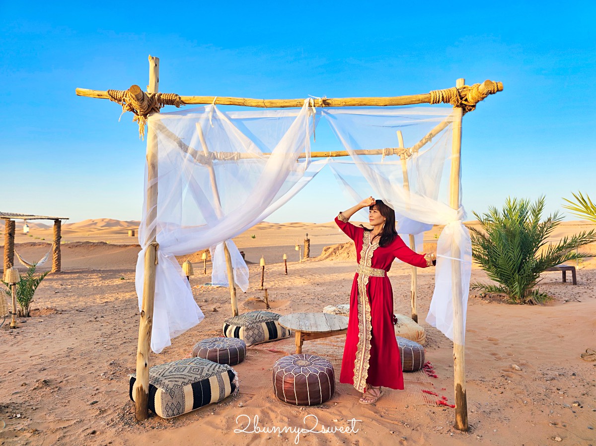 摩洛哥【撒哈拉魔力奢華帳篷營區 Sahara magic Luxury Camp】獨立衛浴、冷暖氣豪華沙漠帳篷開箱 @兔兒毛毛姊妹花