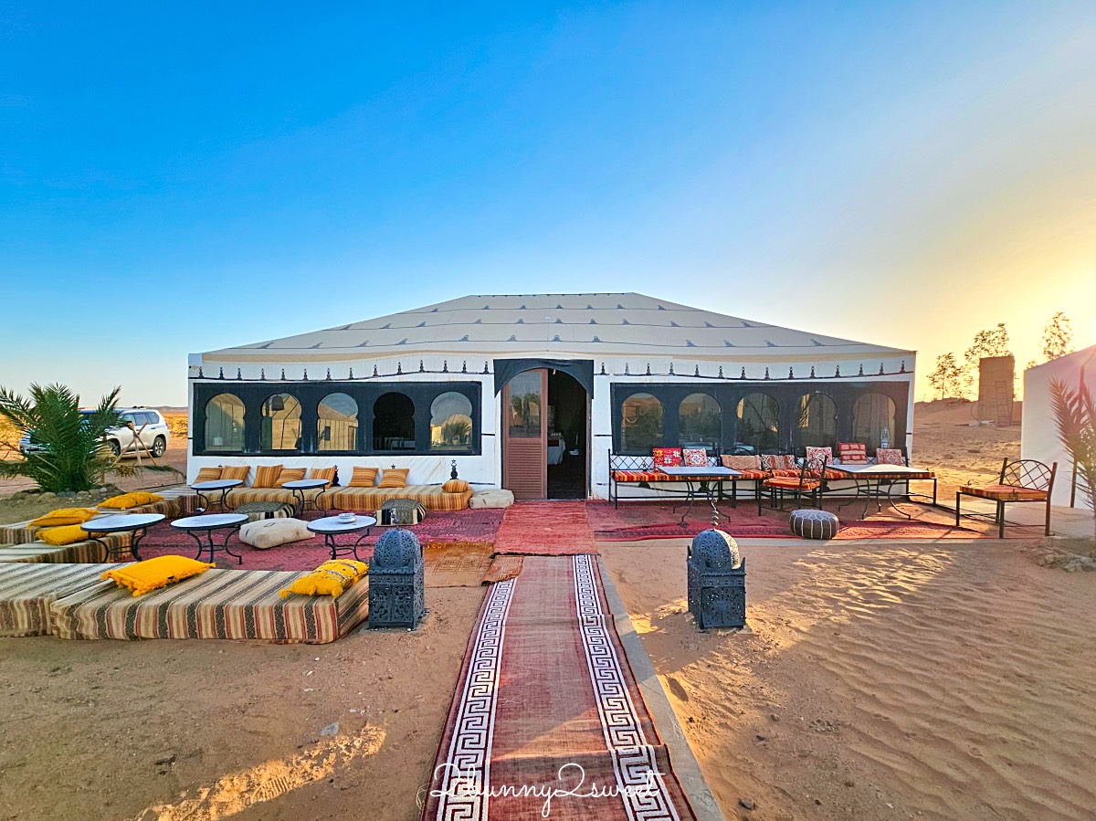摩洛哥【撒哈拉魔力奢華帳篷營區 Sahara magic Luxury Camp】獨立衛浴、冷暖氣豪華沙漠帳篷開箱 @兔兒毛毛姊妹花