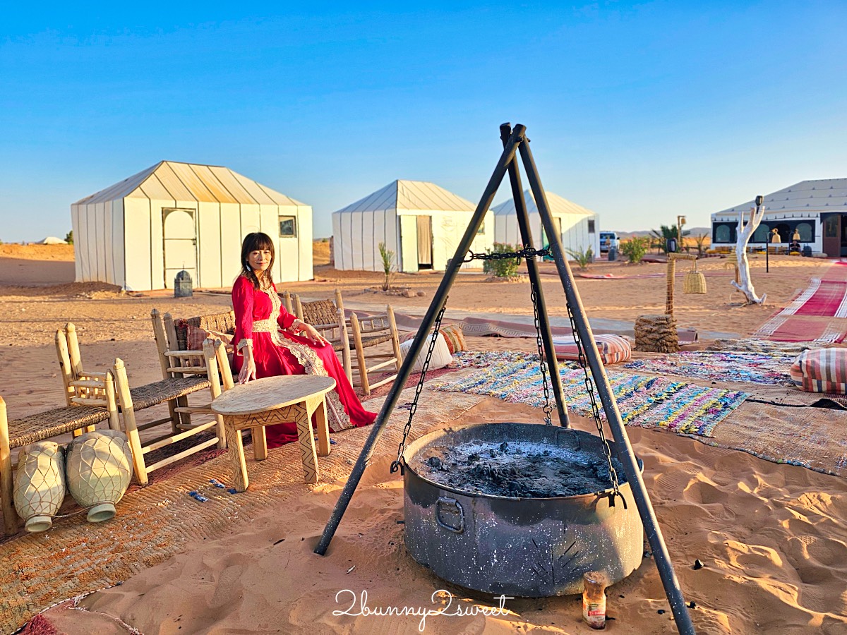 摩洛哥【撒哈拉魔力奢華帳篷營區 Sahara magic Luxury Camp】獨立衛浴、冷暖氣豪華沙漠帳篷開箱 @兔兒毛毛姊妹花