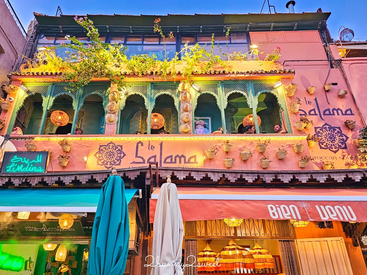 馬拉喀什美食【Le Salama Moroccan Soul Food】摩洛哥靈魂料理、現場舞蹈秀、城景夜色饗宴 @兔兒毛毛姊妹花