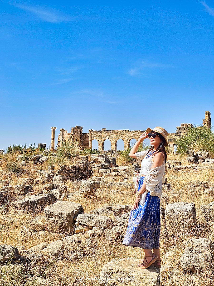摩洛哥【瓦魯比利斯 Volubilis】千年古城奇蹟！世界遺產羅馬古城遺跡全攻略 @兔兒毛毛姊妹花