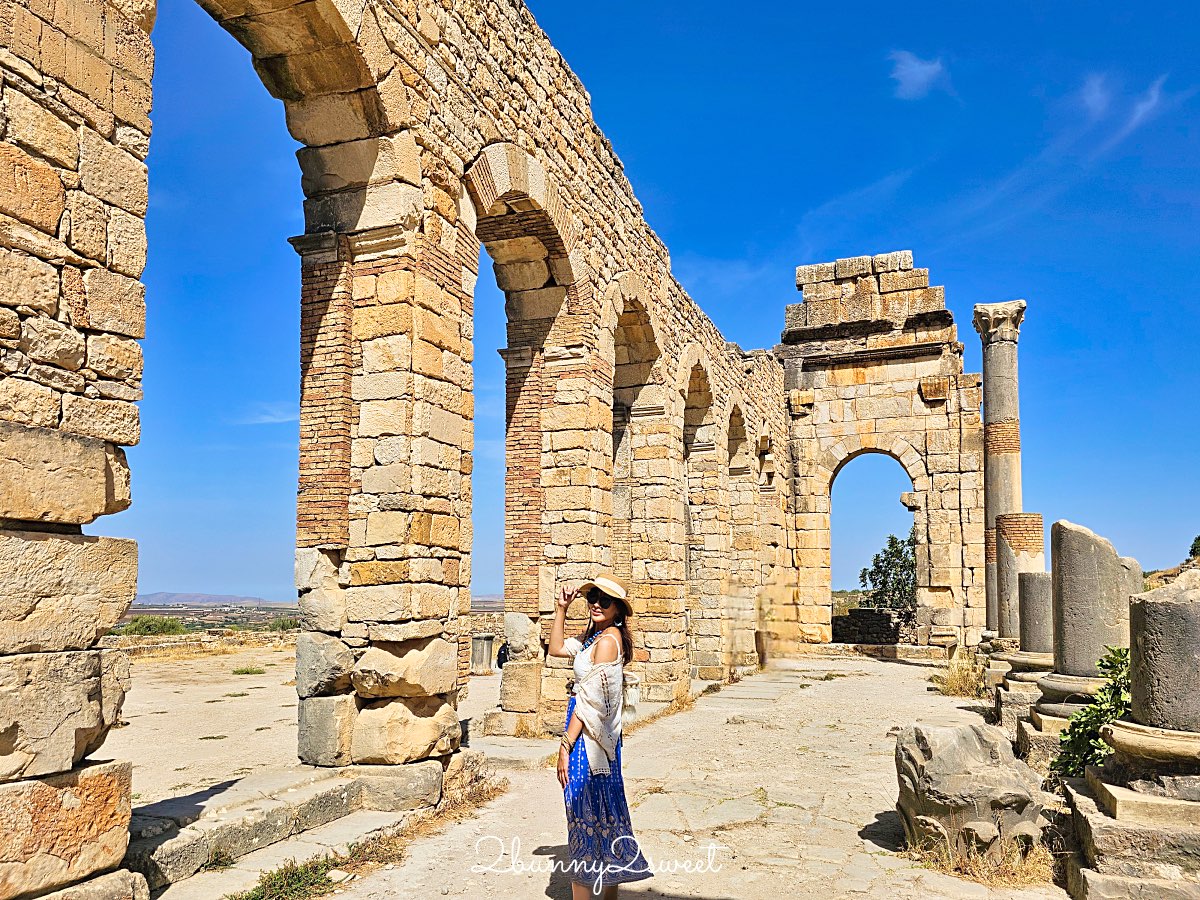 摩洛哥【瓦魯比利斯 Volubilis】千年古城奇蹟！世界遺產羅馬古城遺跡全攻略 @兔兒毛毛姊妹花