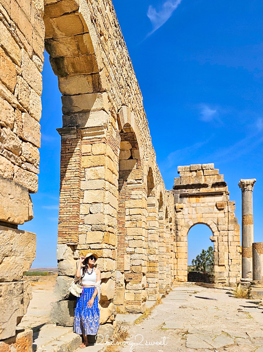 摩洛哥【瓦魯比利斯 Volubilis】千年古城奇蹟！世界遺產羅馬古城遺跡全攻略 @兔兒毛毛姊妹花
