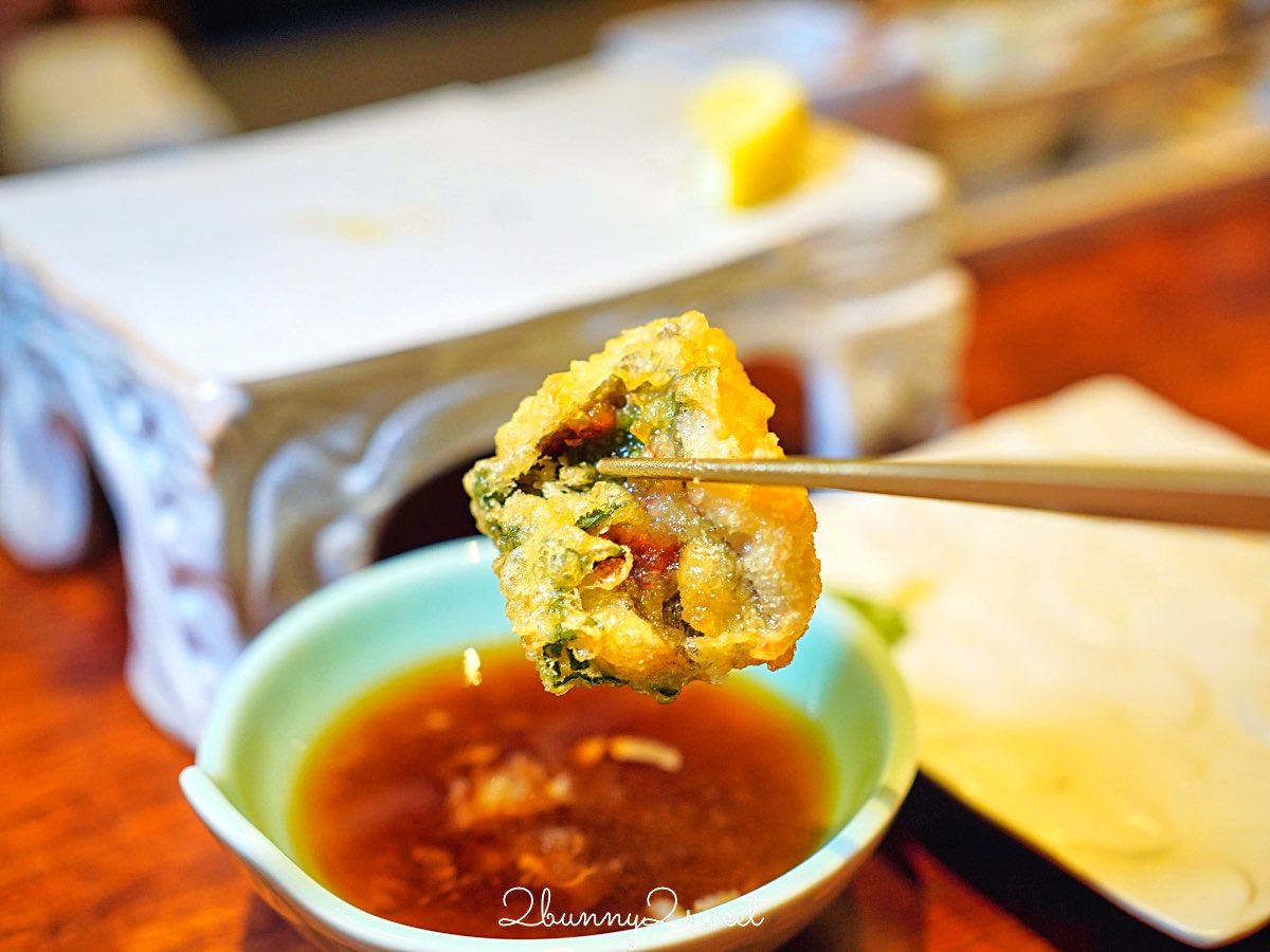 大阪美食【天婦羅天山】法善寺橫丁米其林等級天婦羅：現炸職人秀 &times; 嚴選旬味食材 &times; 二樓清酒吧 AWA 氛圍滿點！ @兔兒毛毛姊妹花