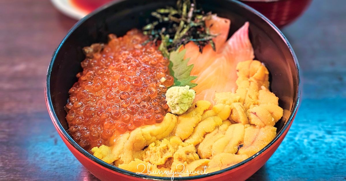 大阪黑門市場人氣海鮮名店【黑門三平】現點現吃新鮮丼飯！海膽、帝王蟹通通有！ @兔兒毛毛姊妹花