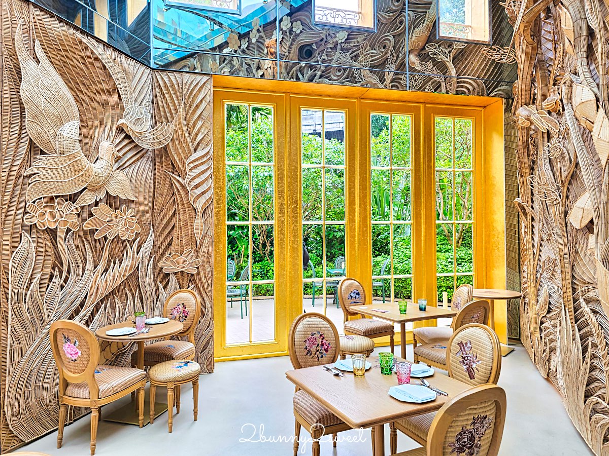 曼谷迪奧咖啡【Dior Gold House & Caf&eacute; Dior】夢幻藤編咖啡廳必點餐點與訂位攻略 @兔兒毛毛姊妹花