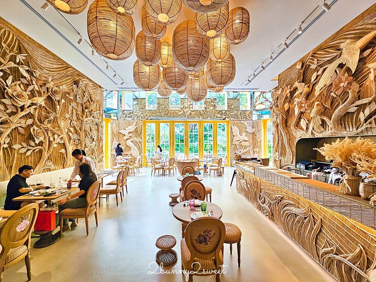 曼谷迪奧咖啡【Dior Gold House & Caf&eacute; Dior】夢幻藤編咖啡廳必點餐點與訂位攻略 @兔兒毛毛姊妹花