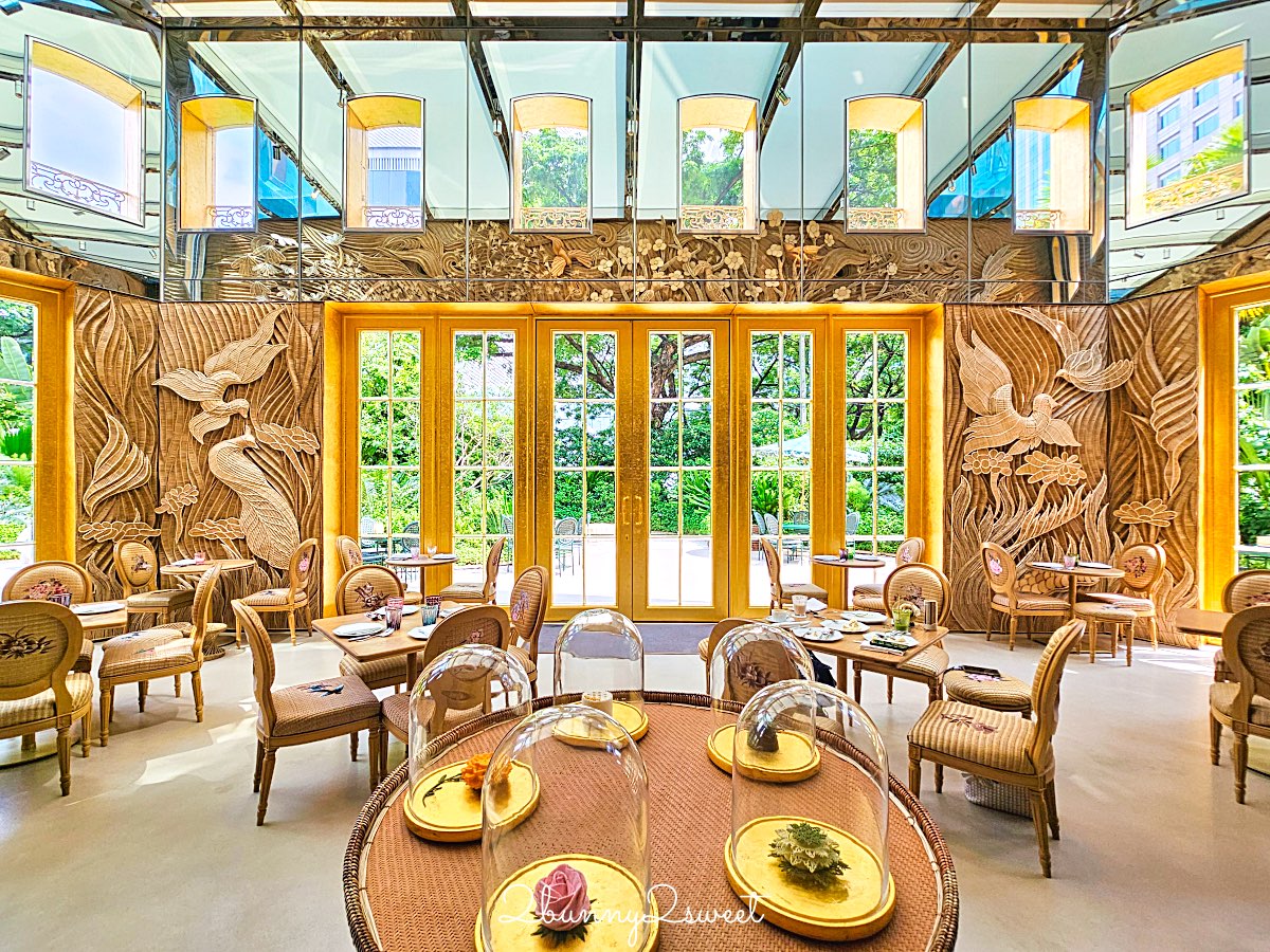 曼谷迪奧咖啡【Dior Gold House & Caf&eacute; Dior】夢幻藤編咖啡廳必點餐點與訂位攻略 @兔兒毛毛姊妹花