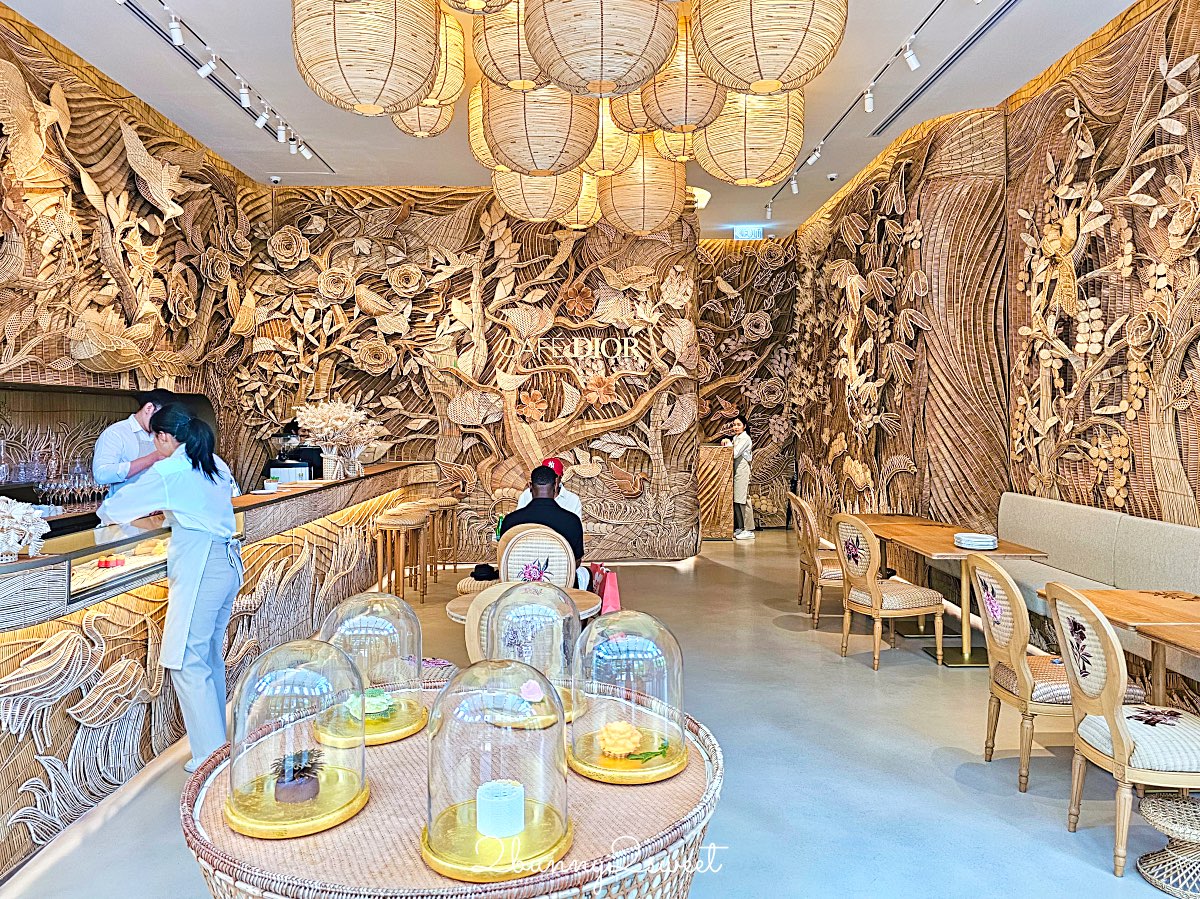 曼谷迪奧咖啡【Dior Gold House & Caf&eacute; Dior】夢幻藤編咖啡廳必點餐點與訂位攻略 @兔兒毛毛姊妹花