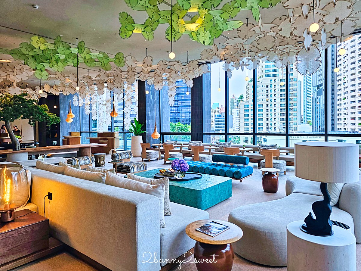 曼谷【KROMO Bangkok Curio Collection by Hilton】粉紅夢幻設計、絕美空中泳池、文青系早餐超驚艷！ @兔兒毛毛姊妹花