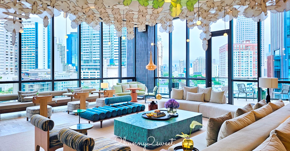 曼谷【KROMO Bangkok Curio Collection by Hilton】粉紅夢幻設計、絕美空中泳池、文青系早餐超驚艷！ @兔兒毛毛姊妹花