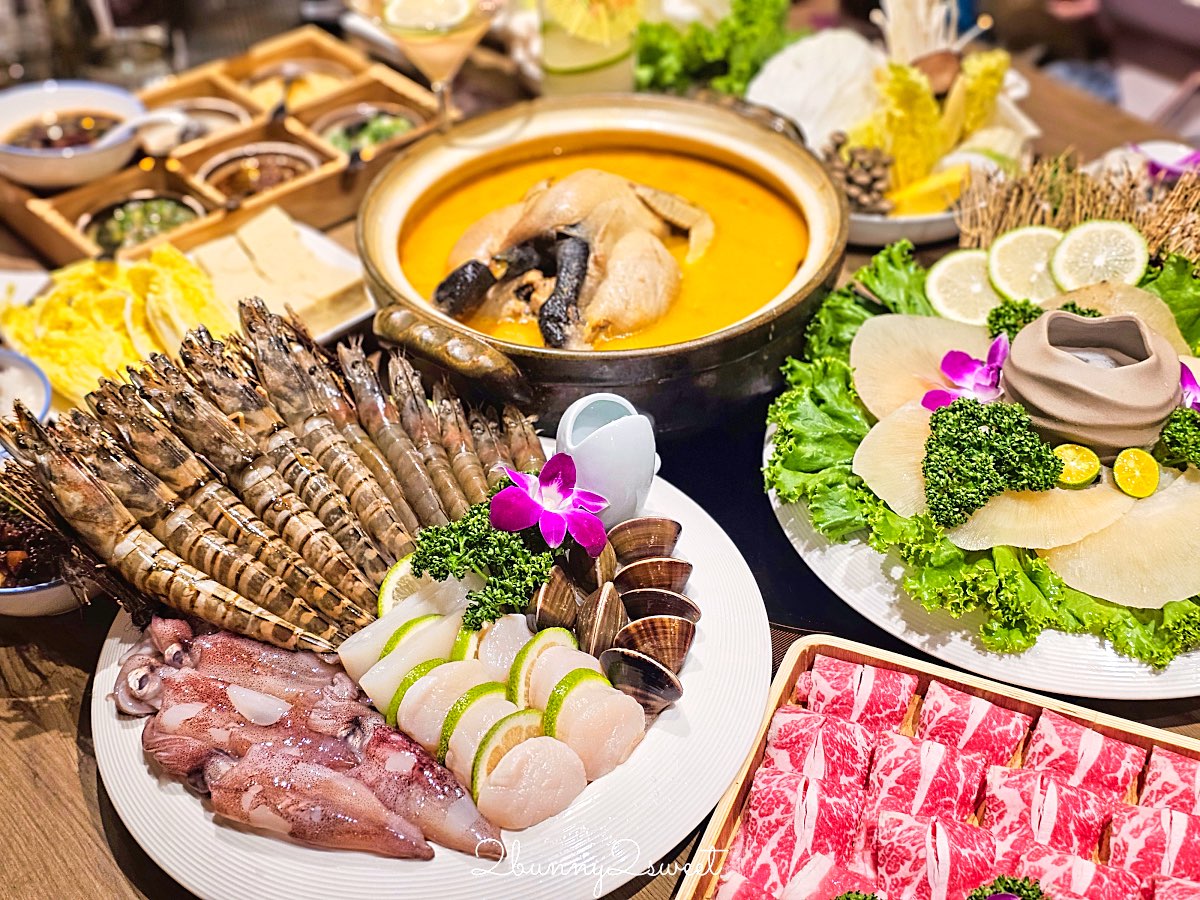 【君曜雞湯】信義區最強雞湯火鍋，人蔘花膠全雞排翅金湯涮A5和牛、龍蝦海鮮超過癮 @兔兒毛毛姊妹花