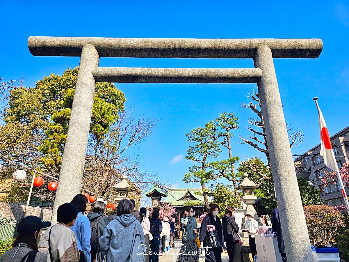 【櫻神宮】東京最夢幻櫻花神社！河津櫻、粉紅祈願緞帶、必收蕾絲御守的東京早櫻景點 @兔兒毛毛姊妹花