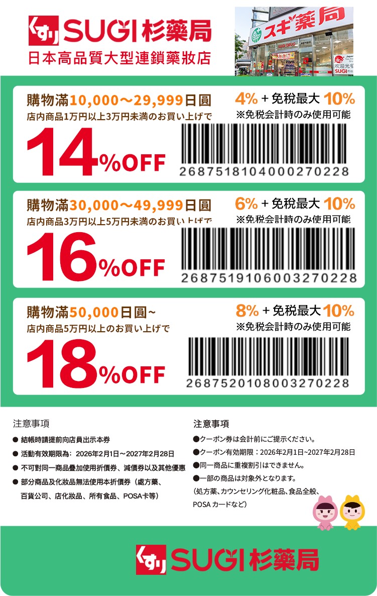 【2026日本優惠券 Coupon 懶人包】唐吉訶德、Bic Camera、藥妝、百貨、機場免稅店最高 19% OFF @兔兒毛毛姊妹花