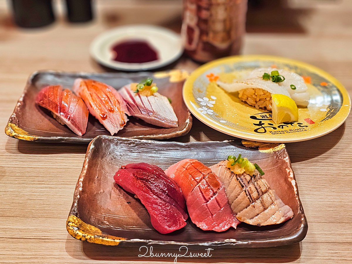 【廻転鮨 銀座おのでら 大阪店】銀座米其林壽司店平價版分店，心齋橋必吃壽司、黑鮪魚太強 @兔兒毛毛姊妹花