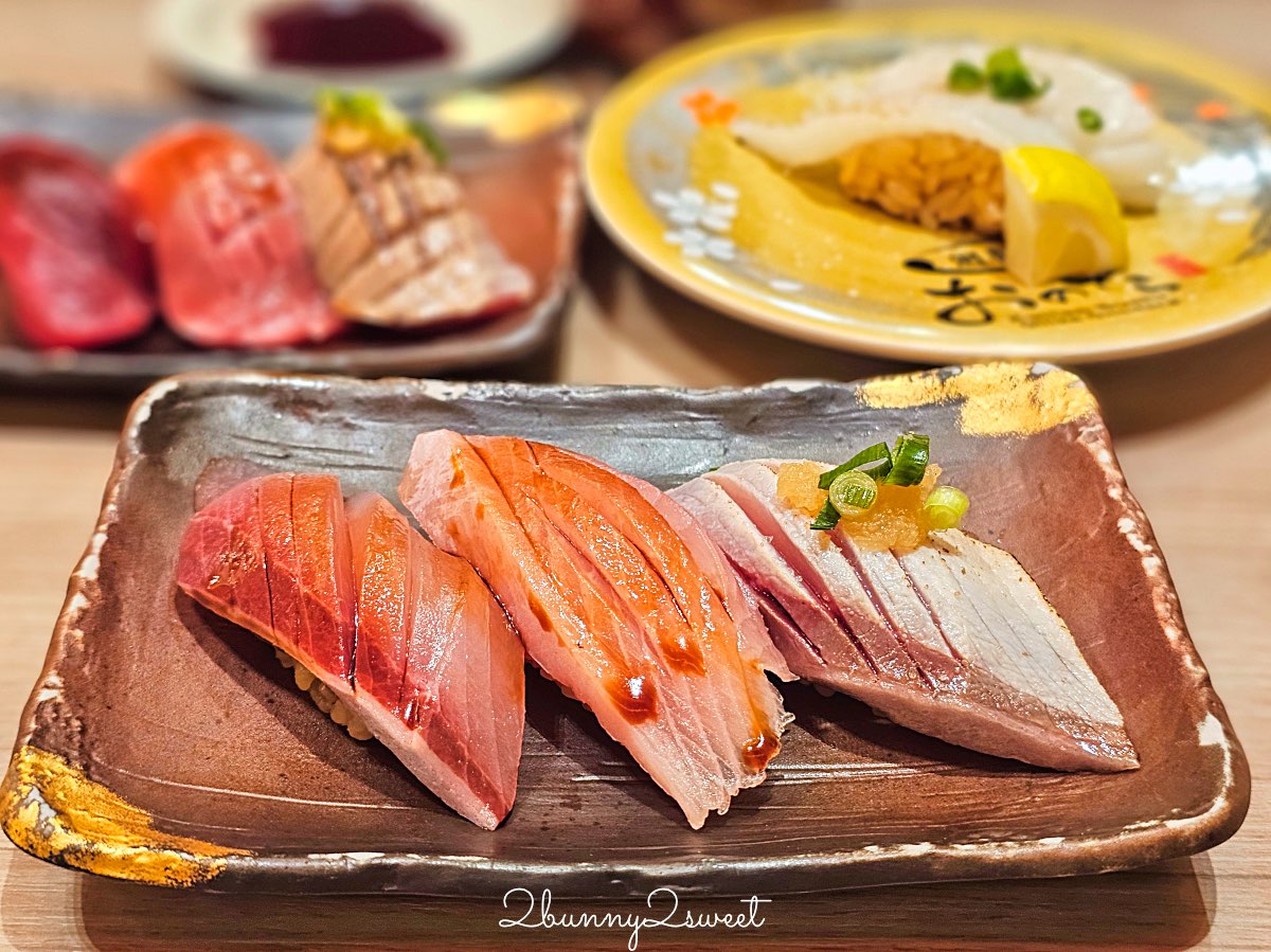 【廻転鮨 銀座おのでら 大阪店】銀座米其林壽司店平價版分店，心齋橋必吃壽司、黑鮪魚太強 @兔兒毛毛姊妹花