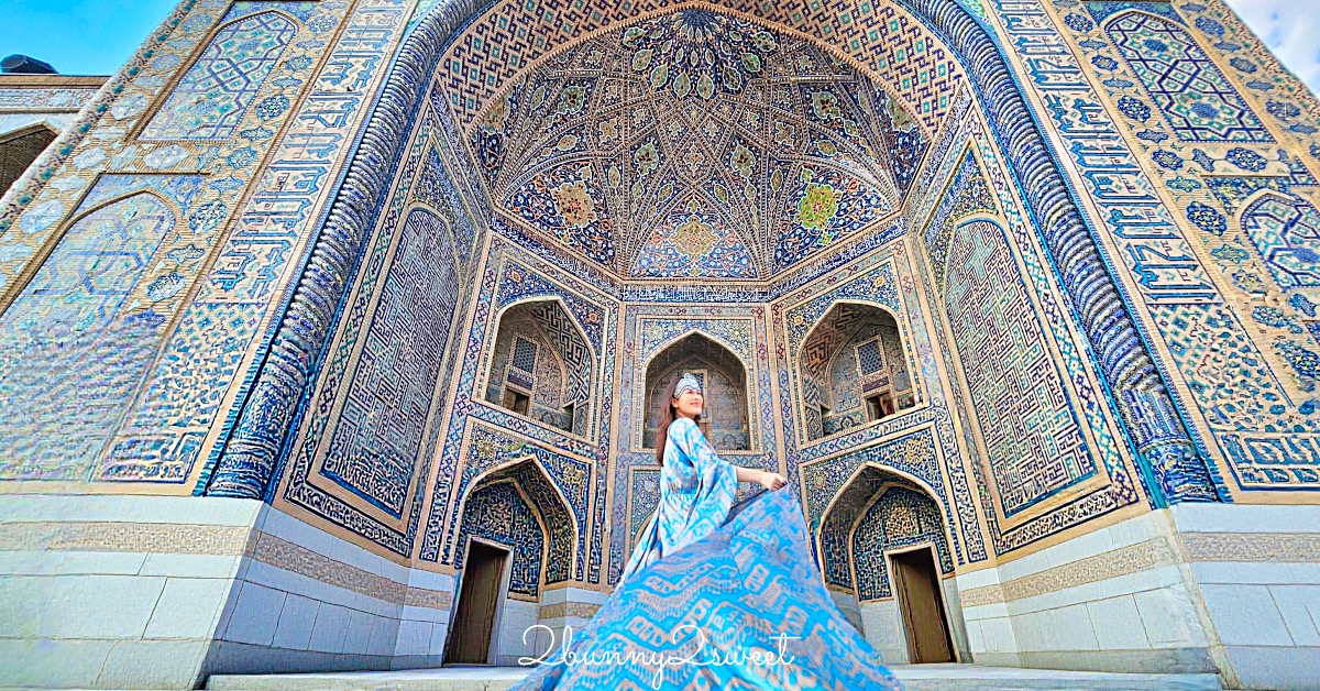 【雷吉斯坦廣場 Registan Square】撒馬爾罕必訪地標，三大學院、門票交通、夜景燈光秀、換裝體驗全攻略 @兔兒毛毛姊妹花