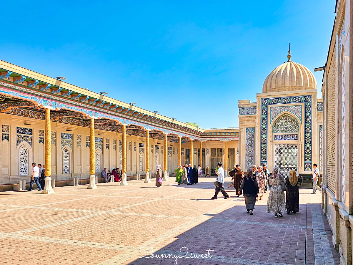 【哈茲拉希茲爾清真寺 Hazrat Khizr Mosque】撒馬爾罕拍比比哈奴清真寺最佳視角，首任總統陵寢也在這 @兔兒毛毛姊妹花