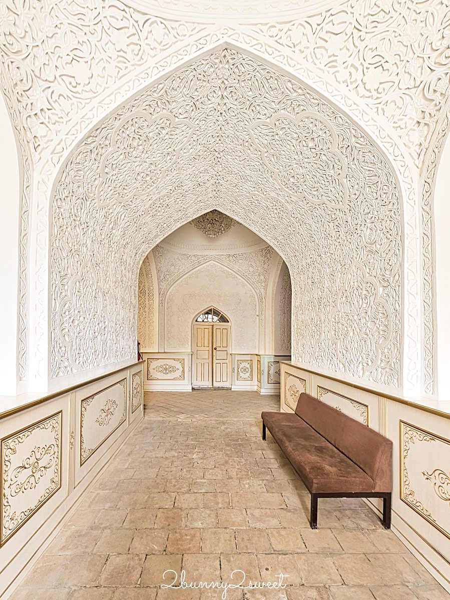 【穆罕默德&middot;阿明汗經學院 Mohammed Amin Khan Madrasah】希瓦古城最美藍色地標，學生宿舍改建飯店 @兔兒毛毛姊妹花
