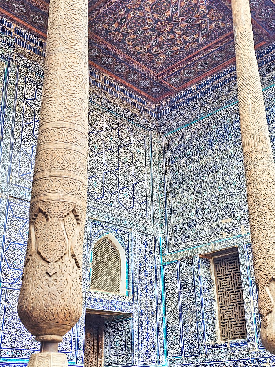 【希瓦可汗舊堡 Konya Ark】走進希瓦汗國王宮，登上【阿克謝赫博博瞭望台 Ak Sheikh-bobo Tower】俯瞰古城藍色天際線 @兔兒毛毛姊妹花