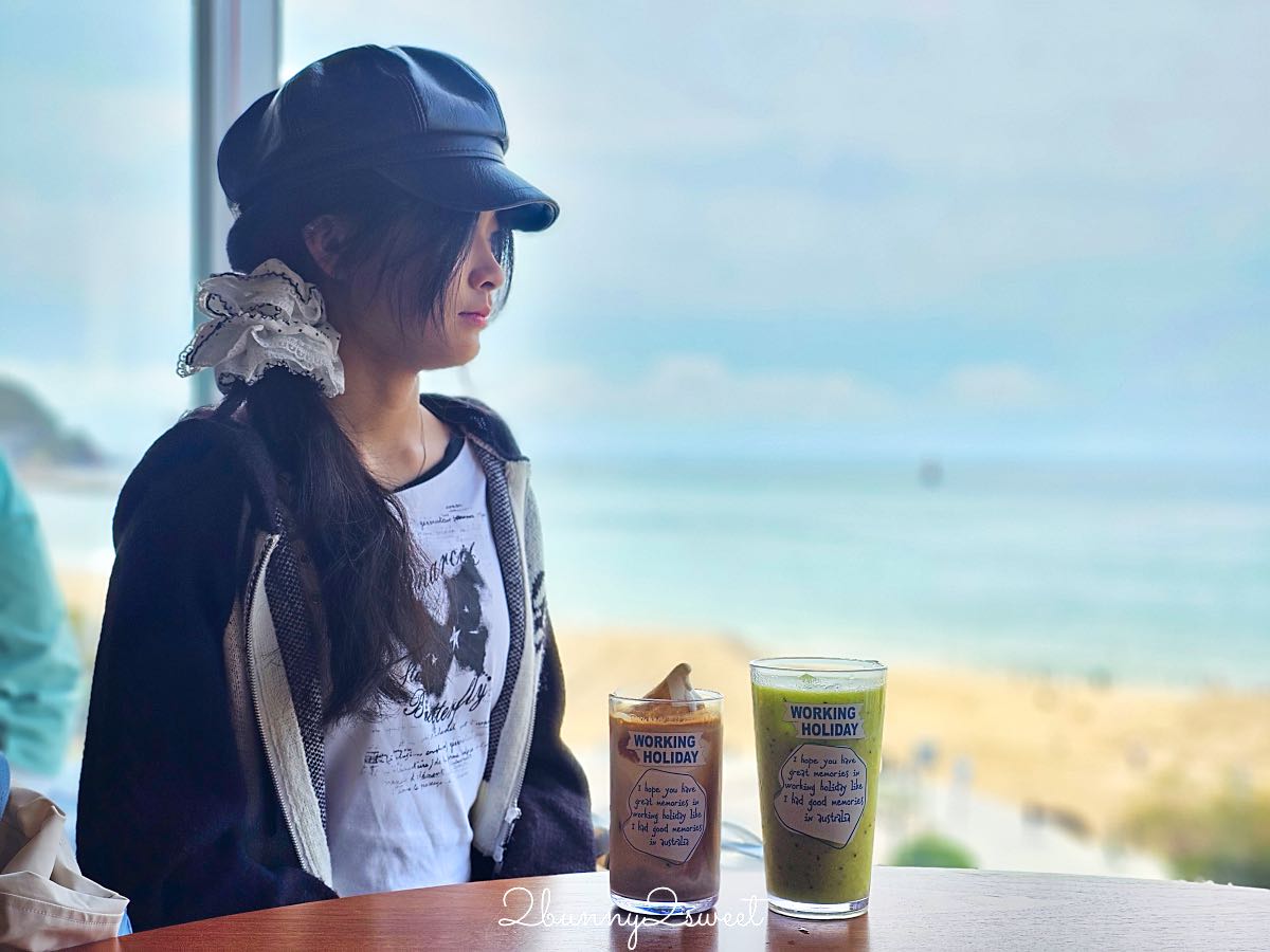 釜山海雲台海景咖啡廳 Working Holiday｜海景第一排無敵窗景、班尼迪克蛋早午餐，點餐交通攻略 @兔兒毛毛姊妹花