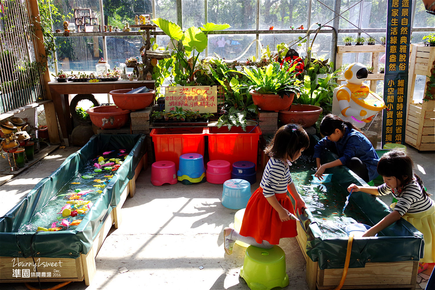 [新北。親子景點] 五股準園休閒生態農場～釣螯蝦、看動物、大草坪奔跑、再吹個七彩大泡泡～親子團康好去處!! @兔兒毛毛姊妹花