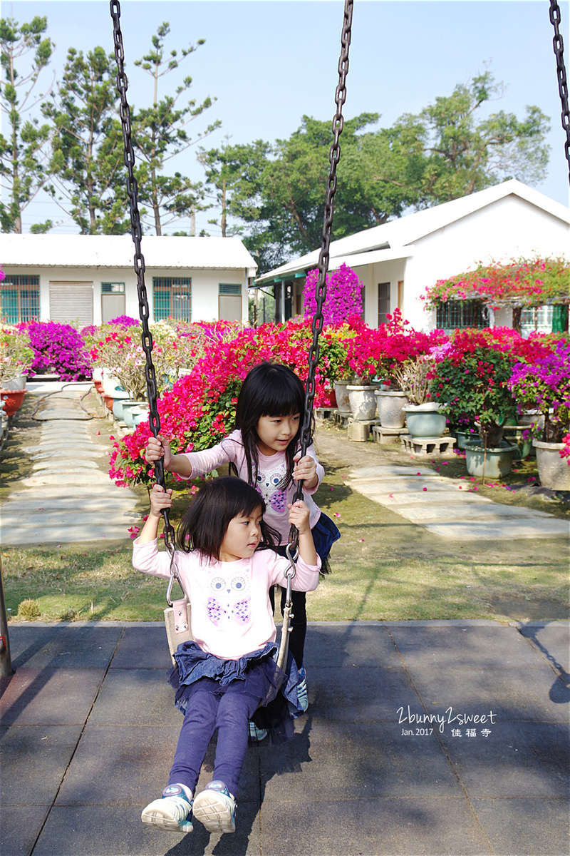 台南親子景點》全台最歡樂的寺廟～佳福寺 慈幼兒童樂園～直的、捲的、超長滾輪式多種溜滑梯，還附設烤肉區｜台南免費景點 @兔兒毛毛姊妹花