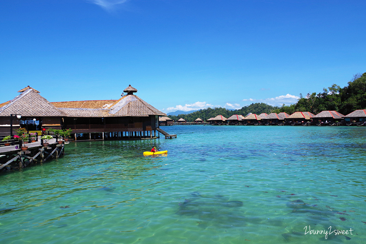 沙巴住宿【伽亞娜生態度假村 Gayana Marine Resort】走出陽台就可以跳進大海的絕美海上屋 @兔兒毛毛姊妹花