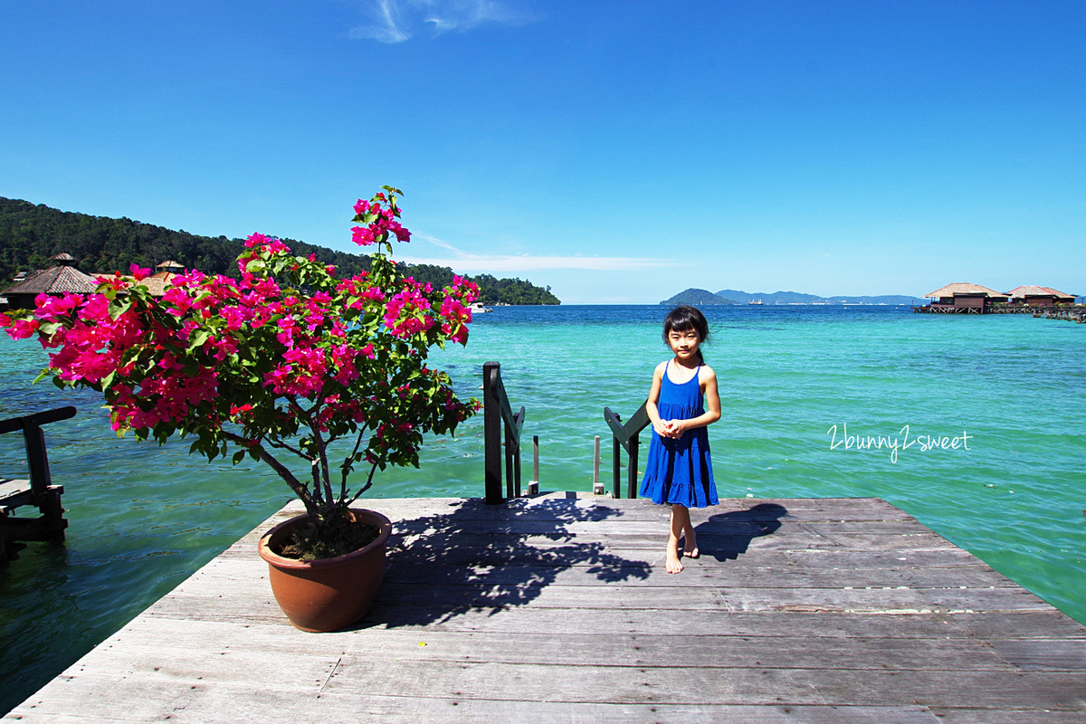 沙巴住宿【伽亞娜生態度假村 Gayana Marine Resort】走出陽台就可以跳進大海的絕美海上屋 @兔兒毛毛姊妹花