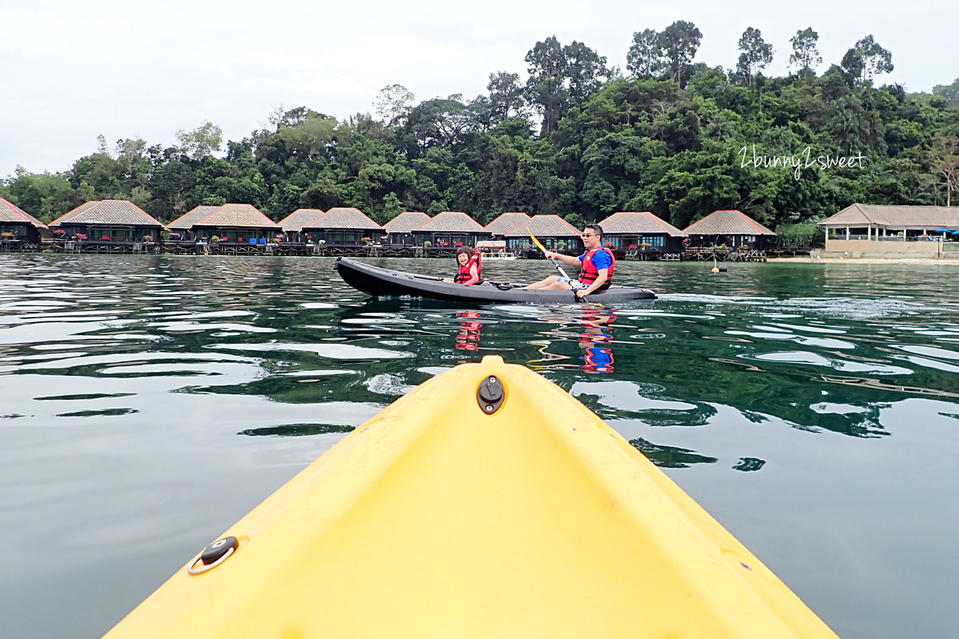 沙巴住宿【伽亞娜生態度假村 Gayana Marine Resort】走出陽台就可以跳進大海的絕美海上屋 @兔兒毛毛姊妹花